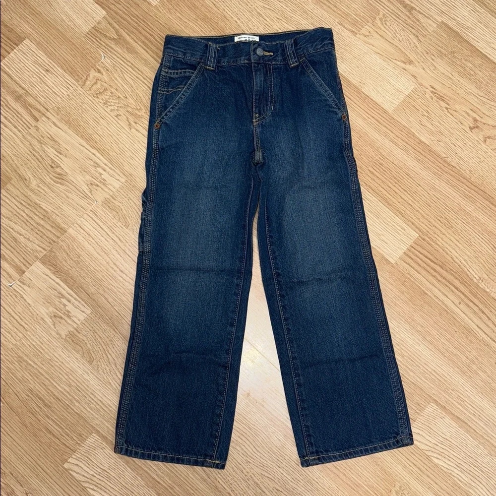 The Children’s Place Boys Size 6 Blue Utility Jeans NWT 100% Cotton Denim